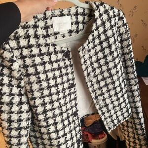 Miss Sixty Black and White Houndstooth Blazer